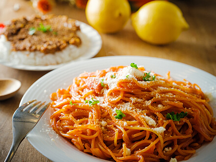 ナポリタンとミニドライカレーセット